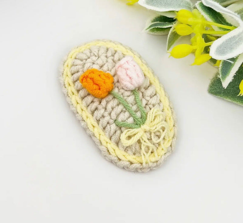 Handmade Crochet Flower Clip - Flea Boutiques