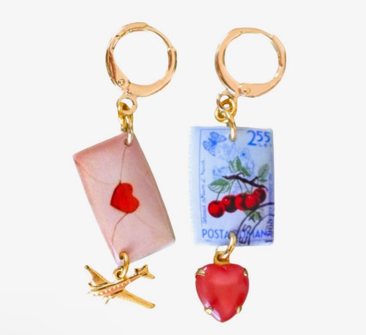 Haricot Vert Air Mail Affair Dangle - Flea Boutiques