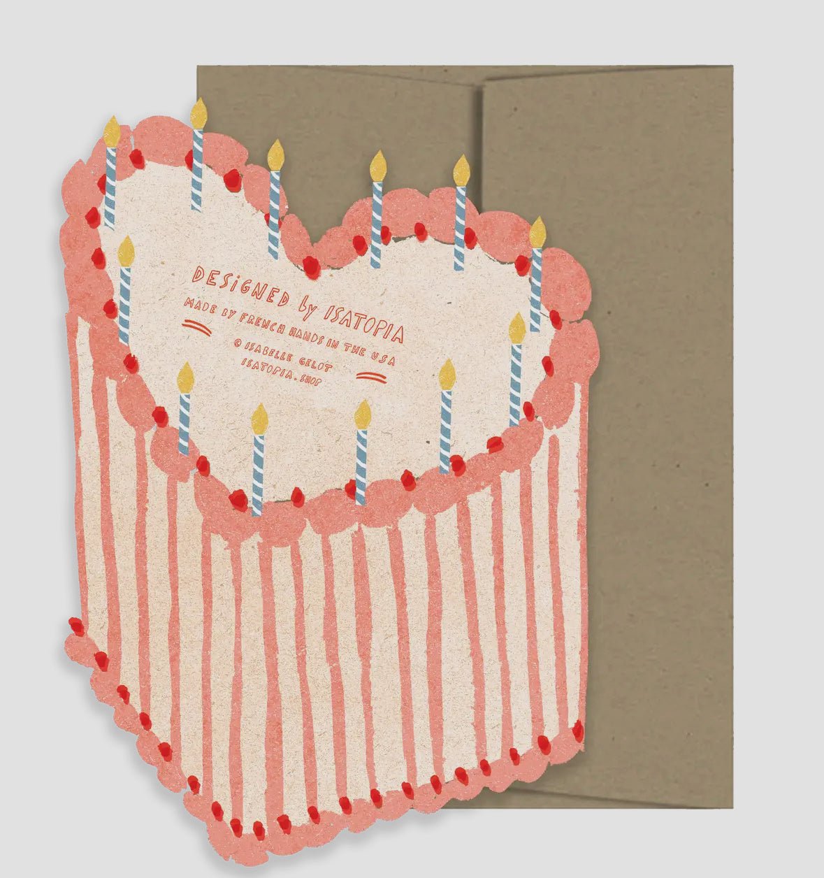 Heart Cake Die Cut Card - Flea Boutiques