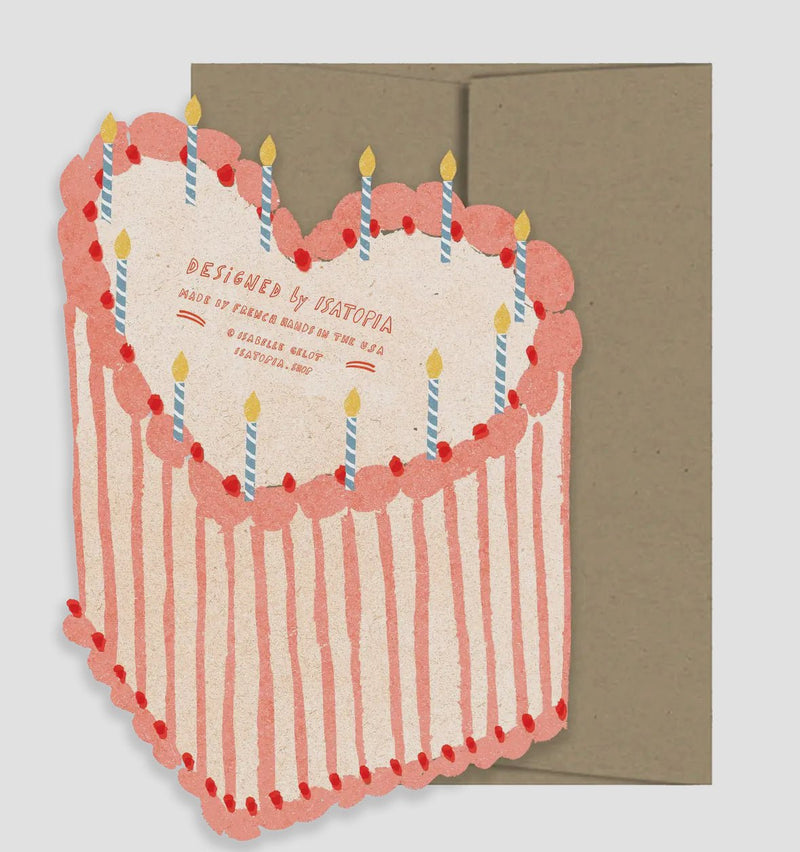 Heart Cake Die Cut Card - Flea Boutiques