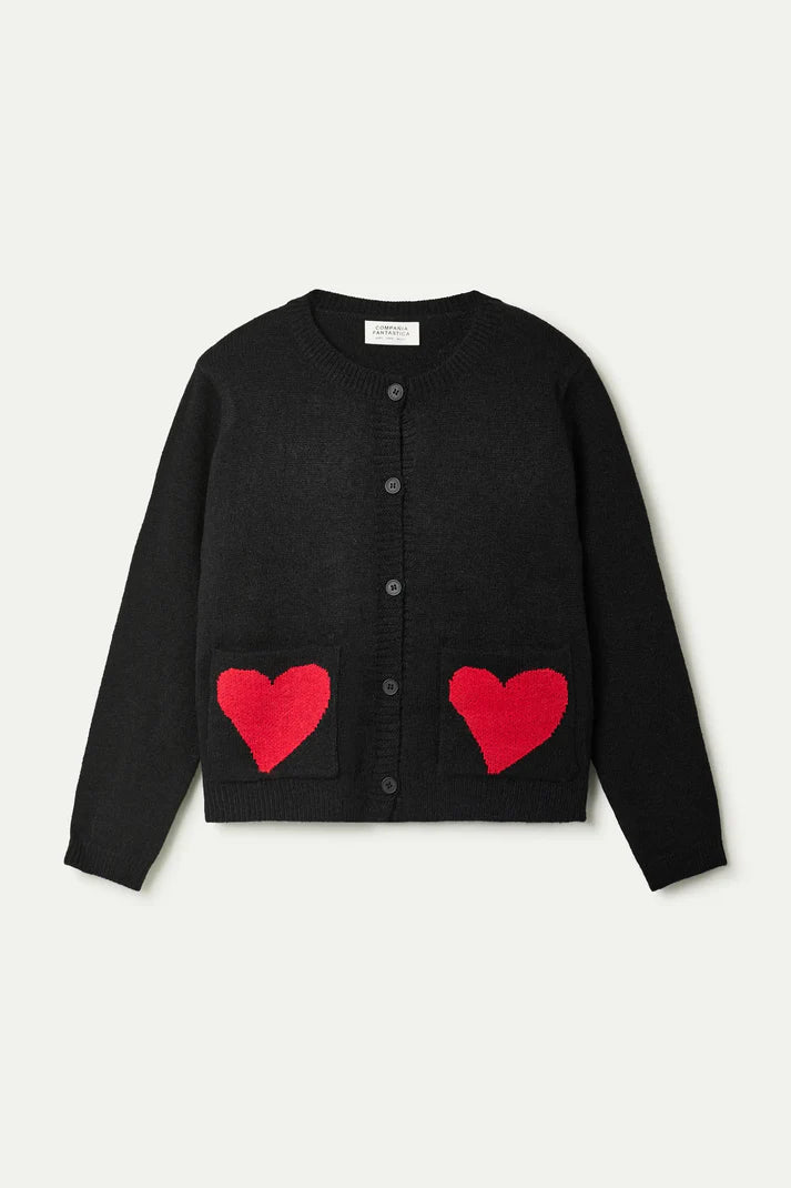 Heart Pocket Cardigan - Flea Boutiques