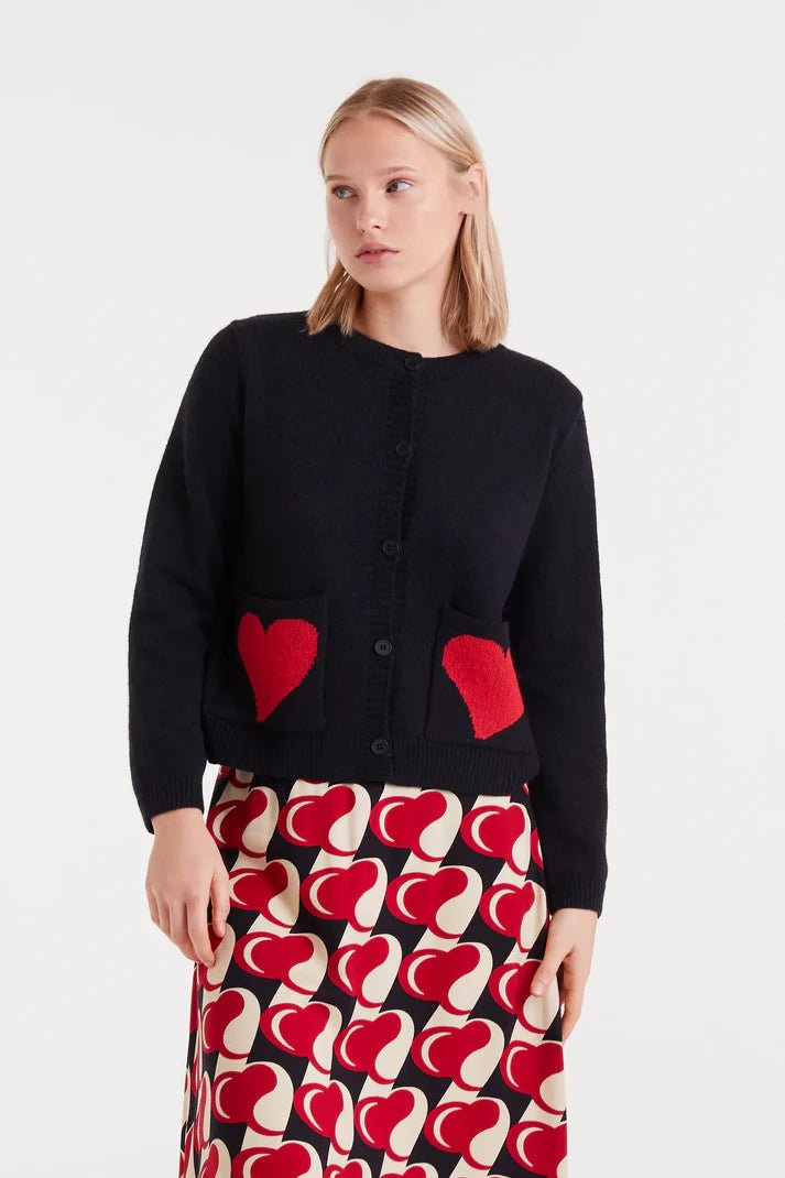 Heart Pocket Cardigan - Flea Boutiques