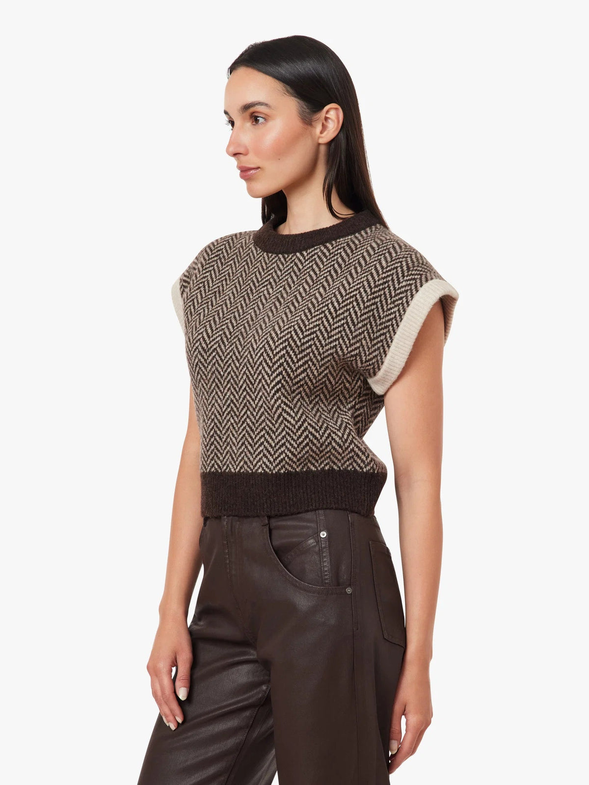 Herringbone Sweater Vest - Flea Boutiques