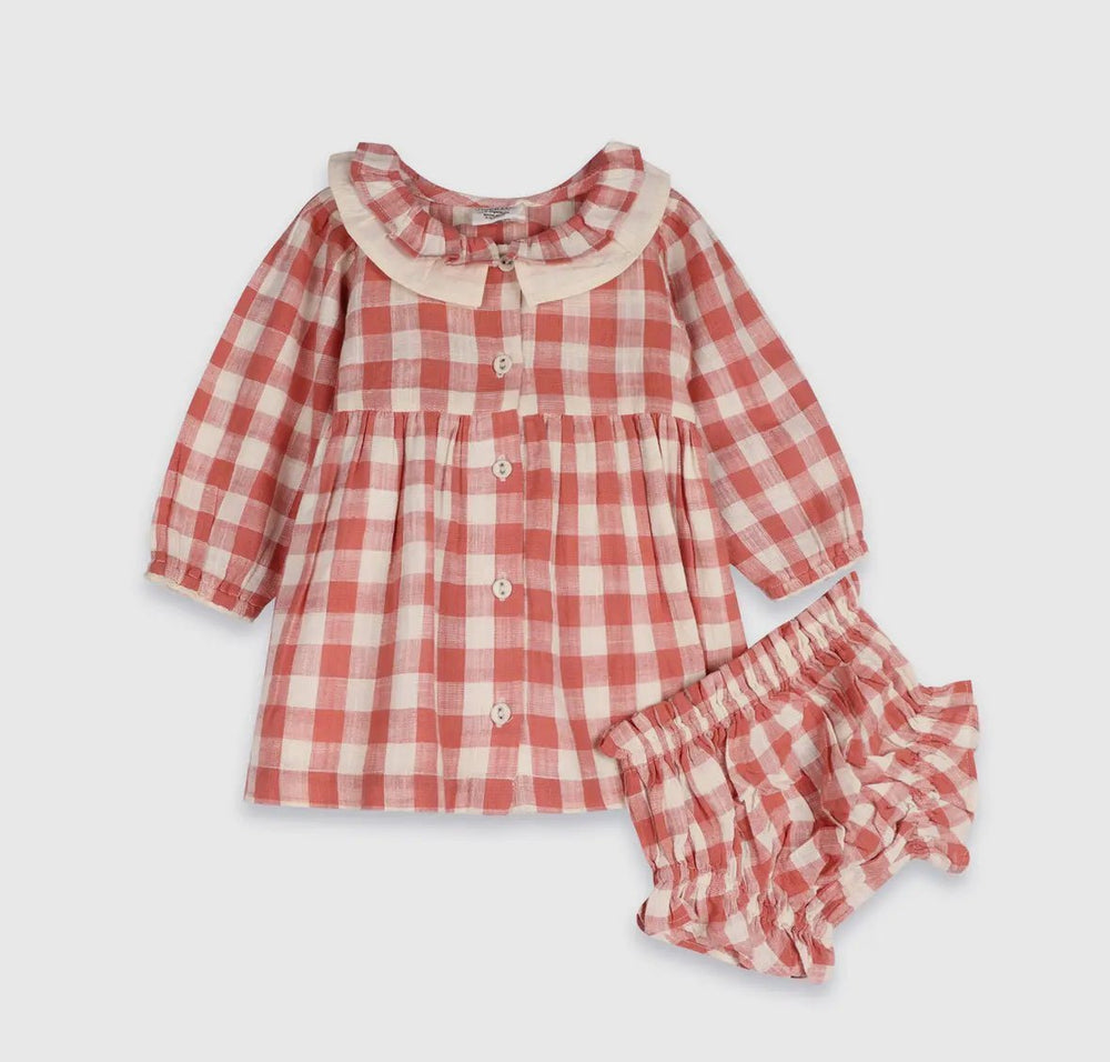 Viverano Organics Holly Gingham Dress & Bloomers