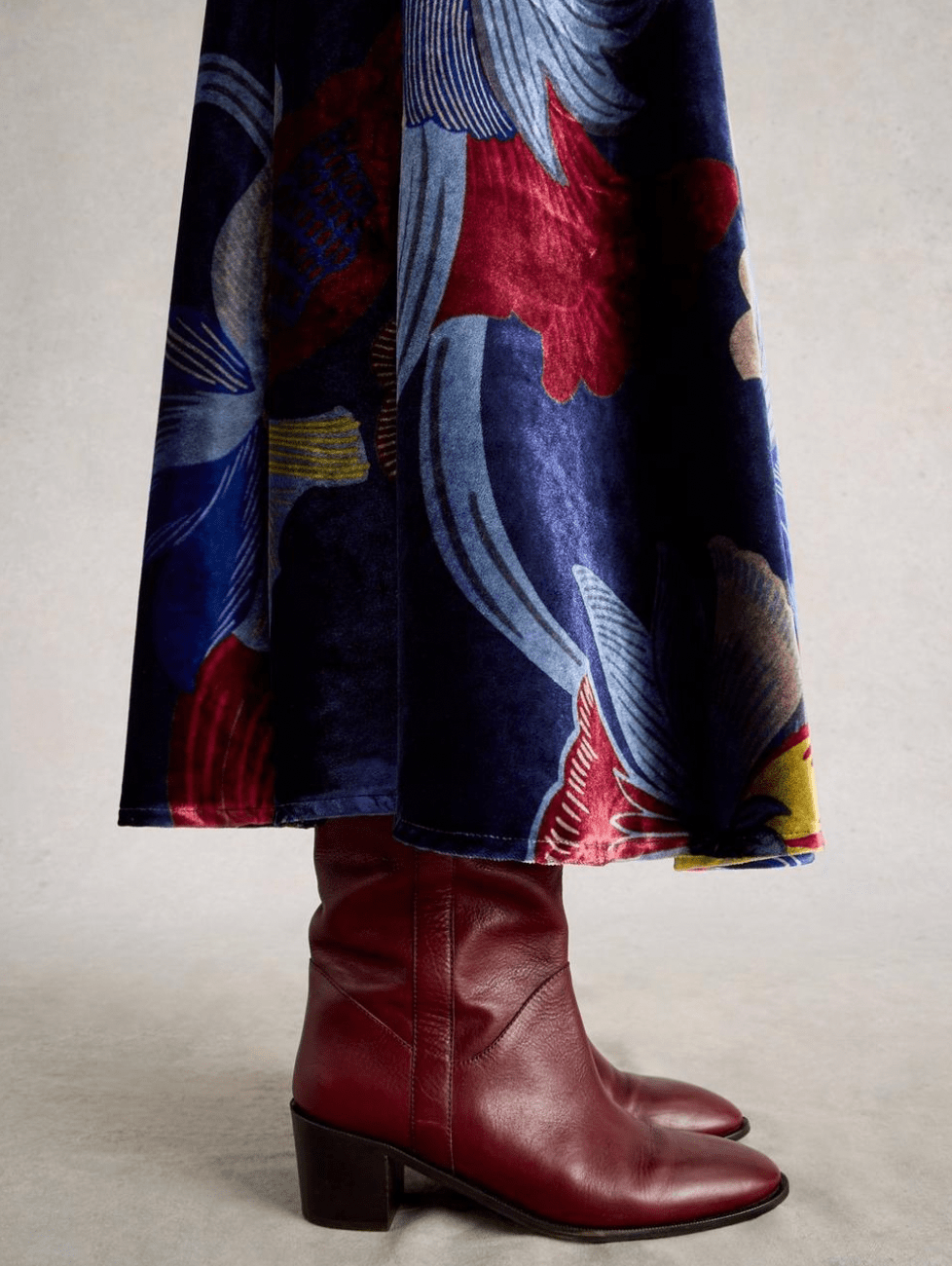 Hope Bias Cut Velvet Skirt - Flea Boutiques