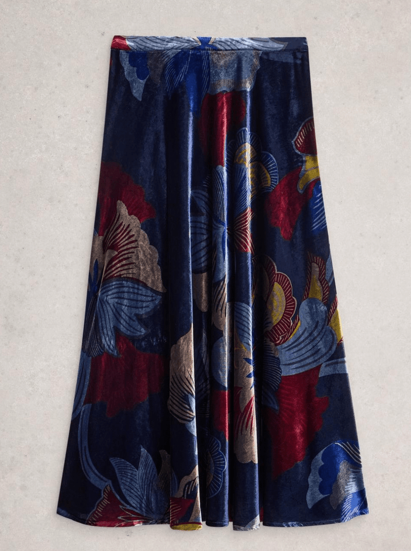 Hope Bias Cut Velvet Skirt - Flea Boutiques