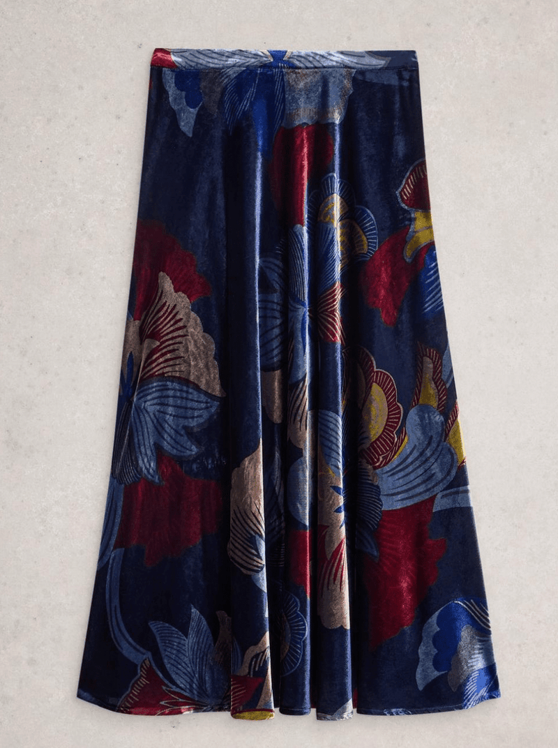 Hope Bias Cut Velvet Skirt - Flea Boutiques