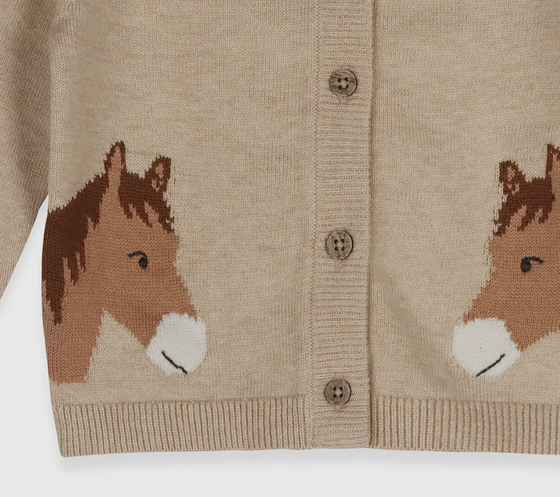 Horse Jacquard Cardigan - Flea Boutiques
