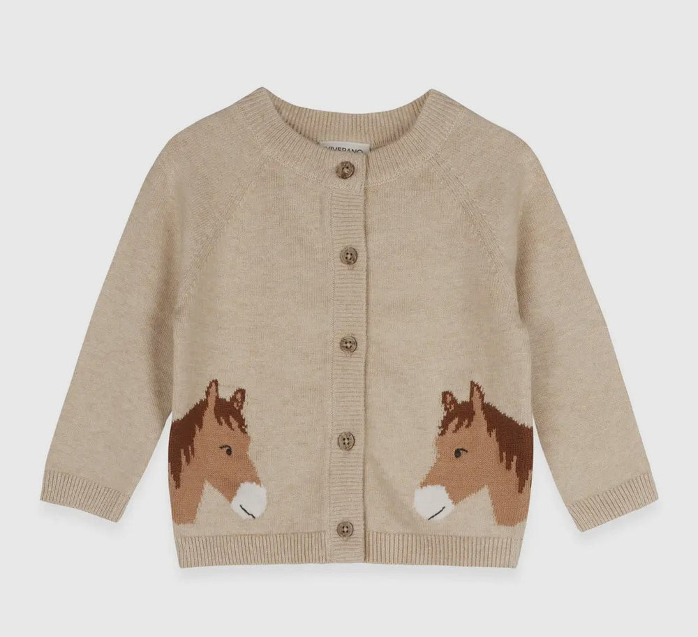 Viverano Organics Horse Jacquard Cardigan