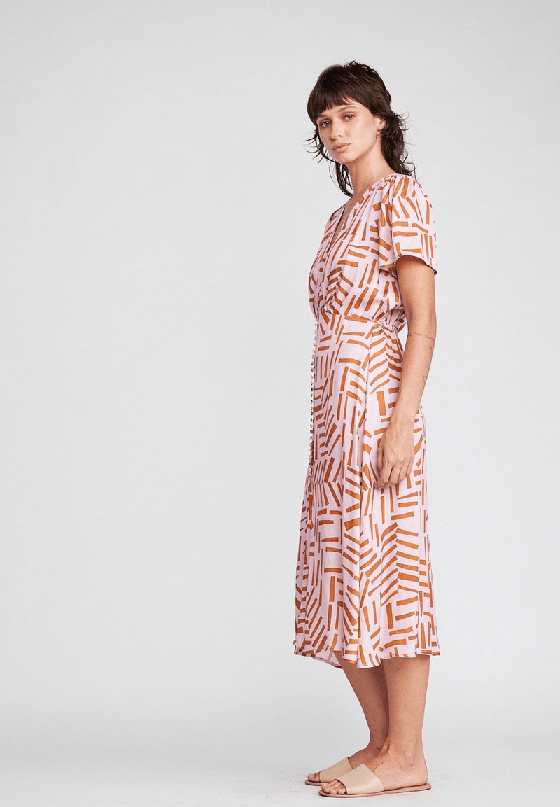 Ilse V - Neck Dress - Flea Boutiques