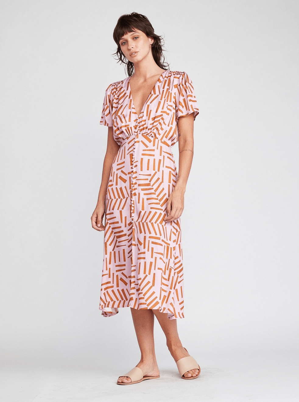 Ilse V - Neck Dress - Flea Boutiques
