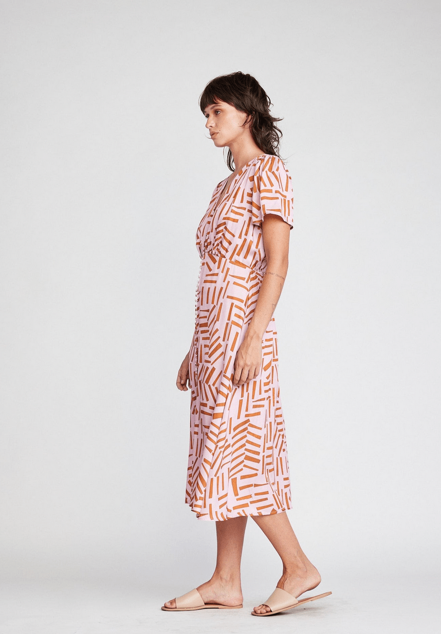 Ilse V - Neck Dress - Flea Boutiques