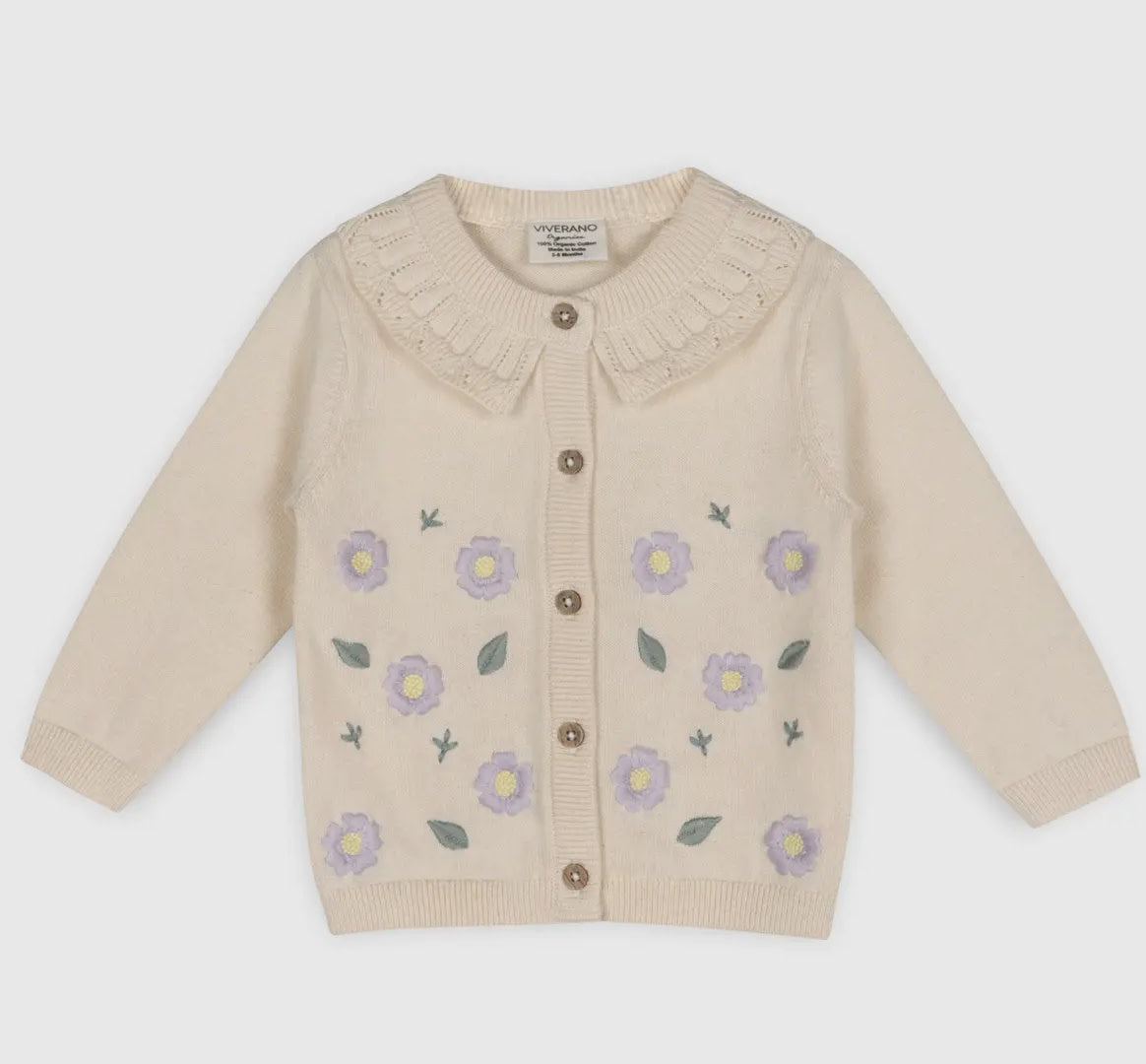 Sweet Floral Cardi Knit
