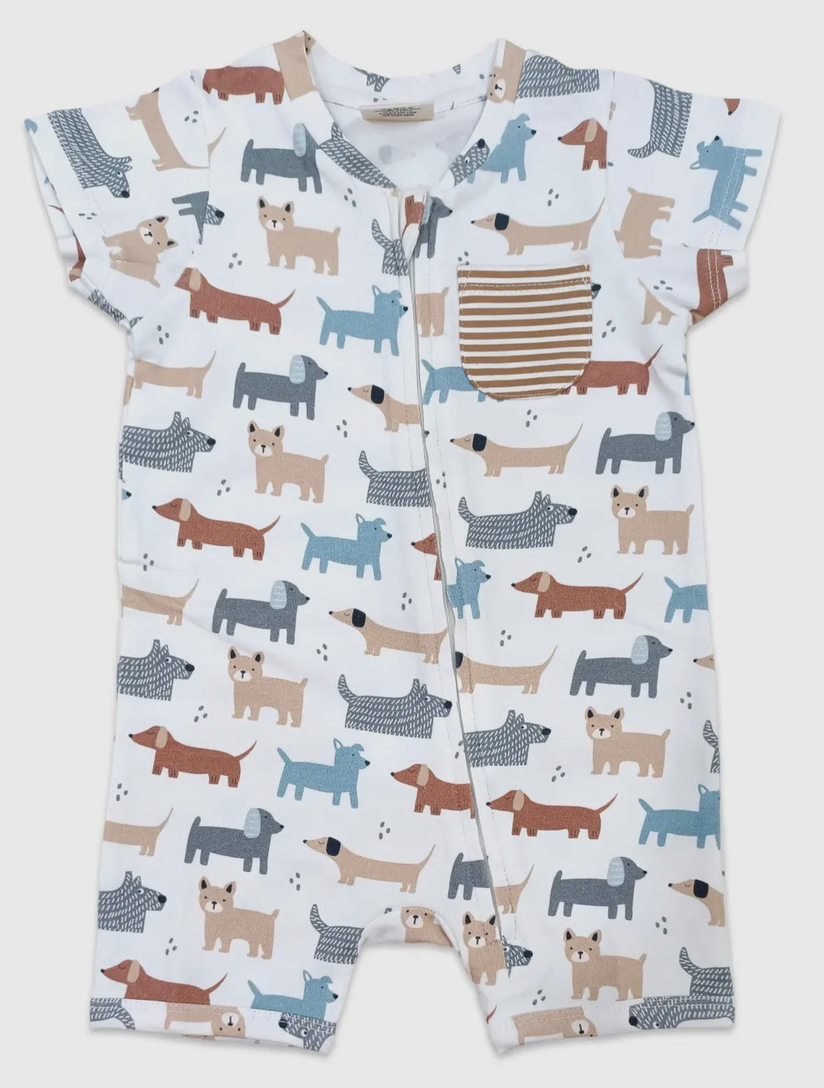 Dog Zipper Short Romper