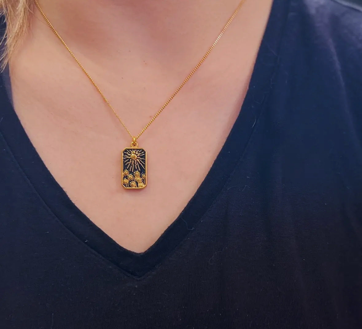 Van Gogh Sunflower Necklace