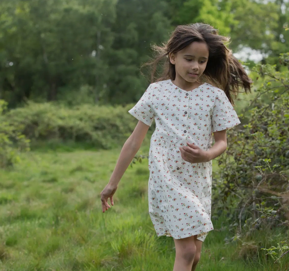 Button Through Short Sleeve Dress