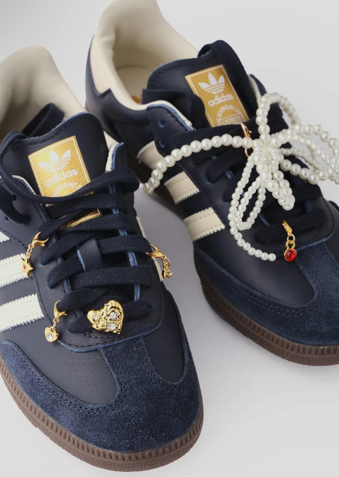 Moon and star shoe charms