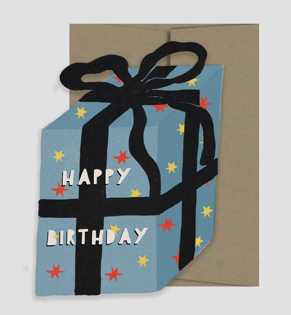 Blue Gift Die Cut Card