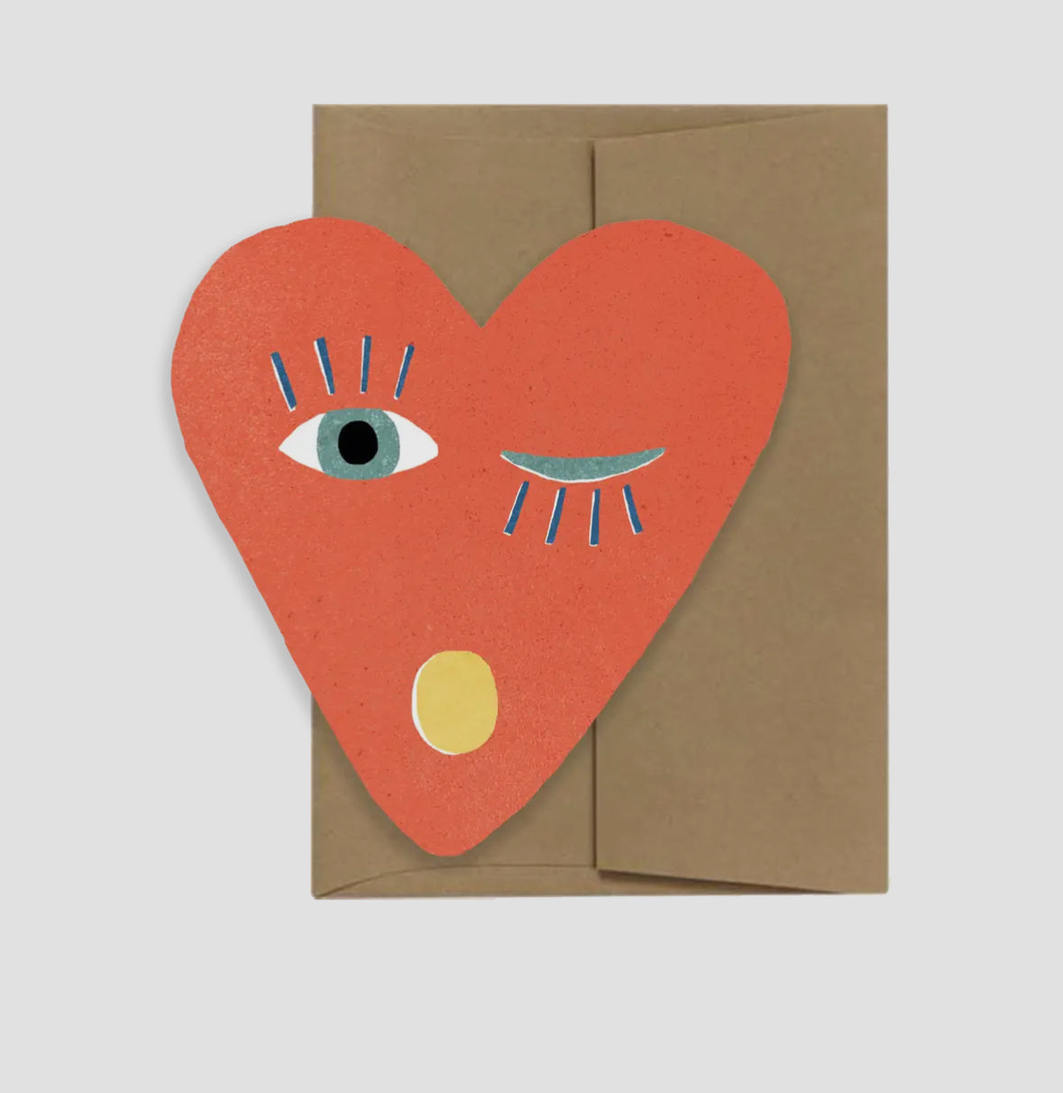 Heart Blink Die Cut Card