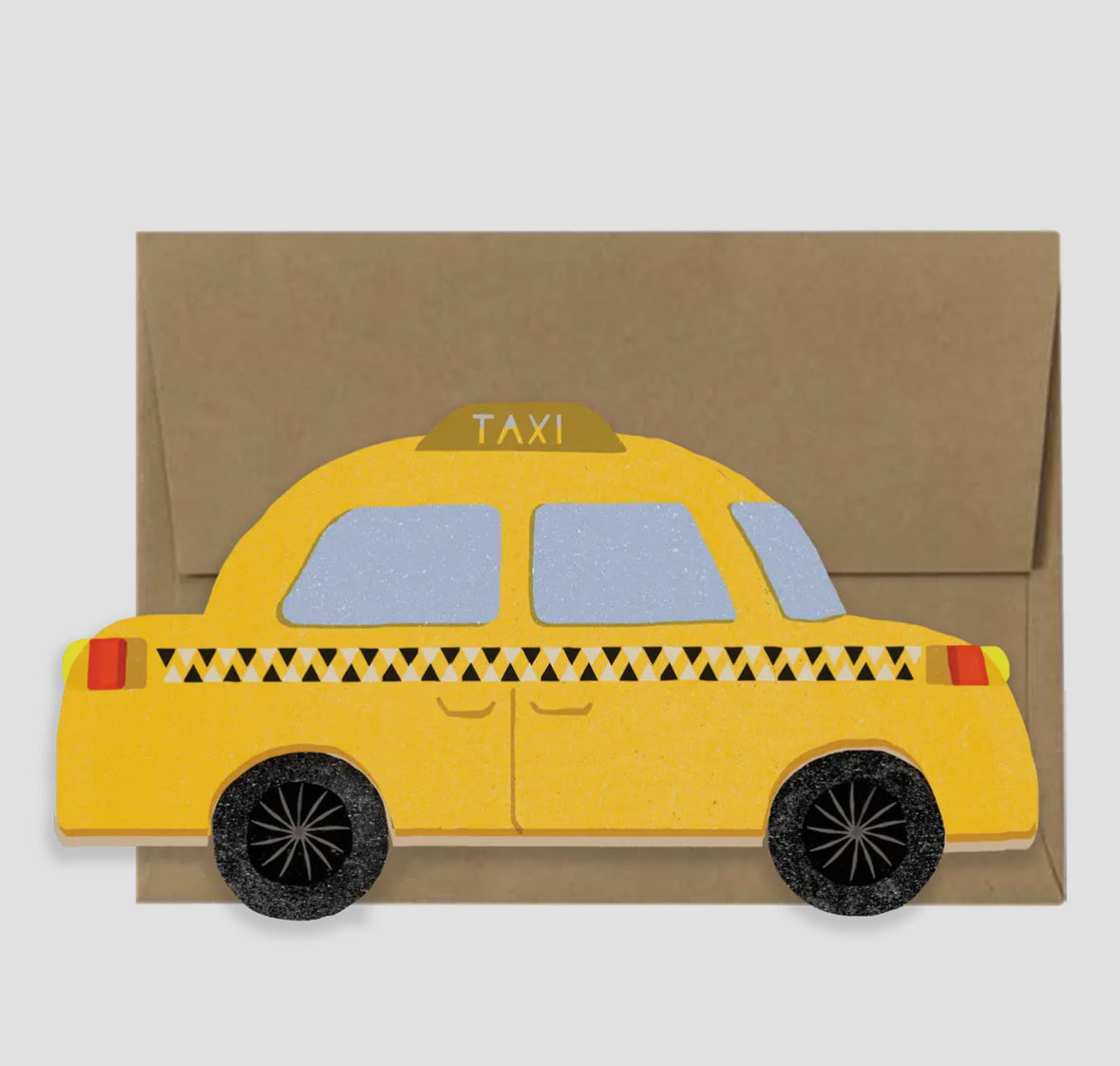 Yellow Cab Die Cut Card