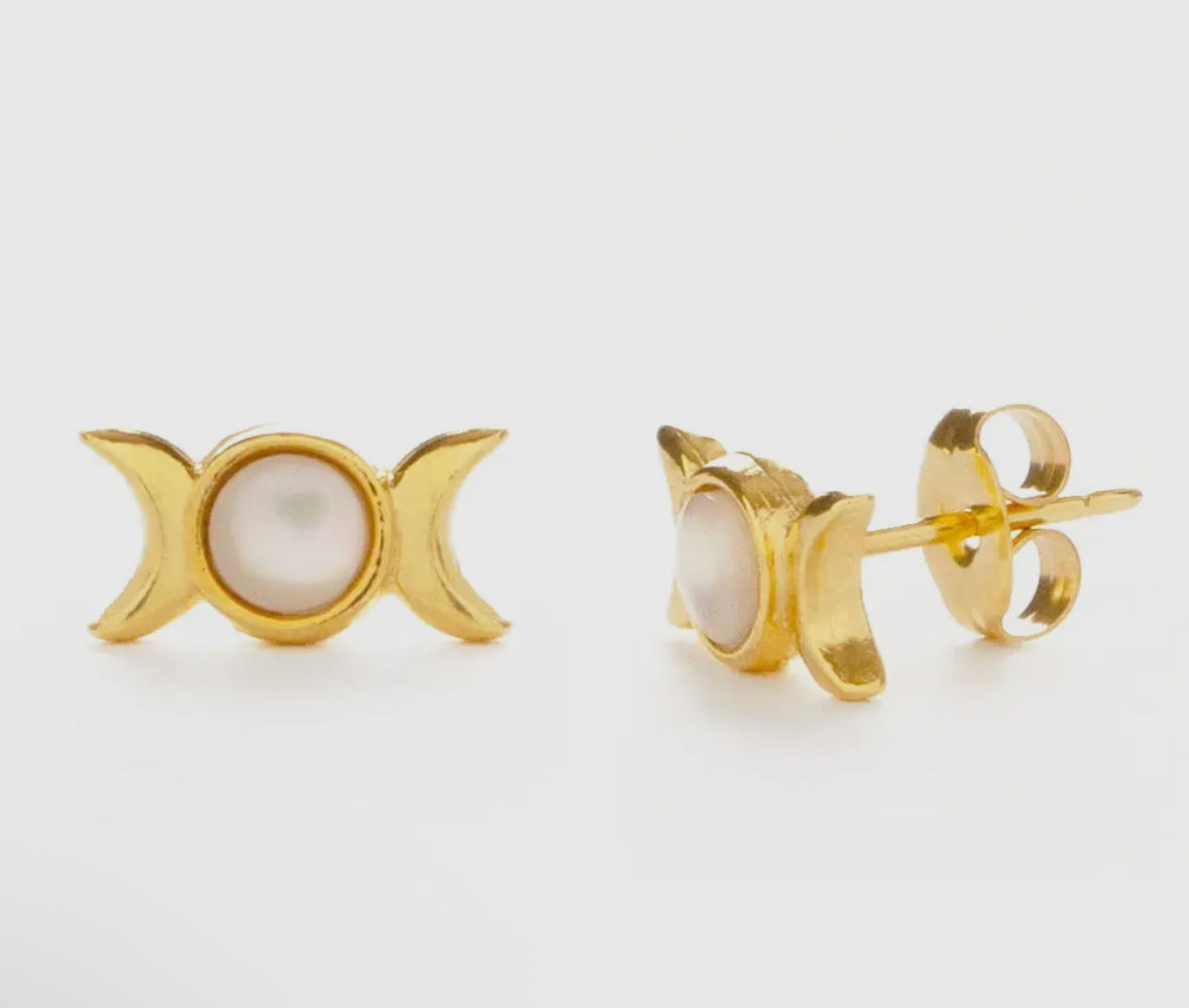 Moon Phases Stud Earrings