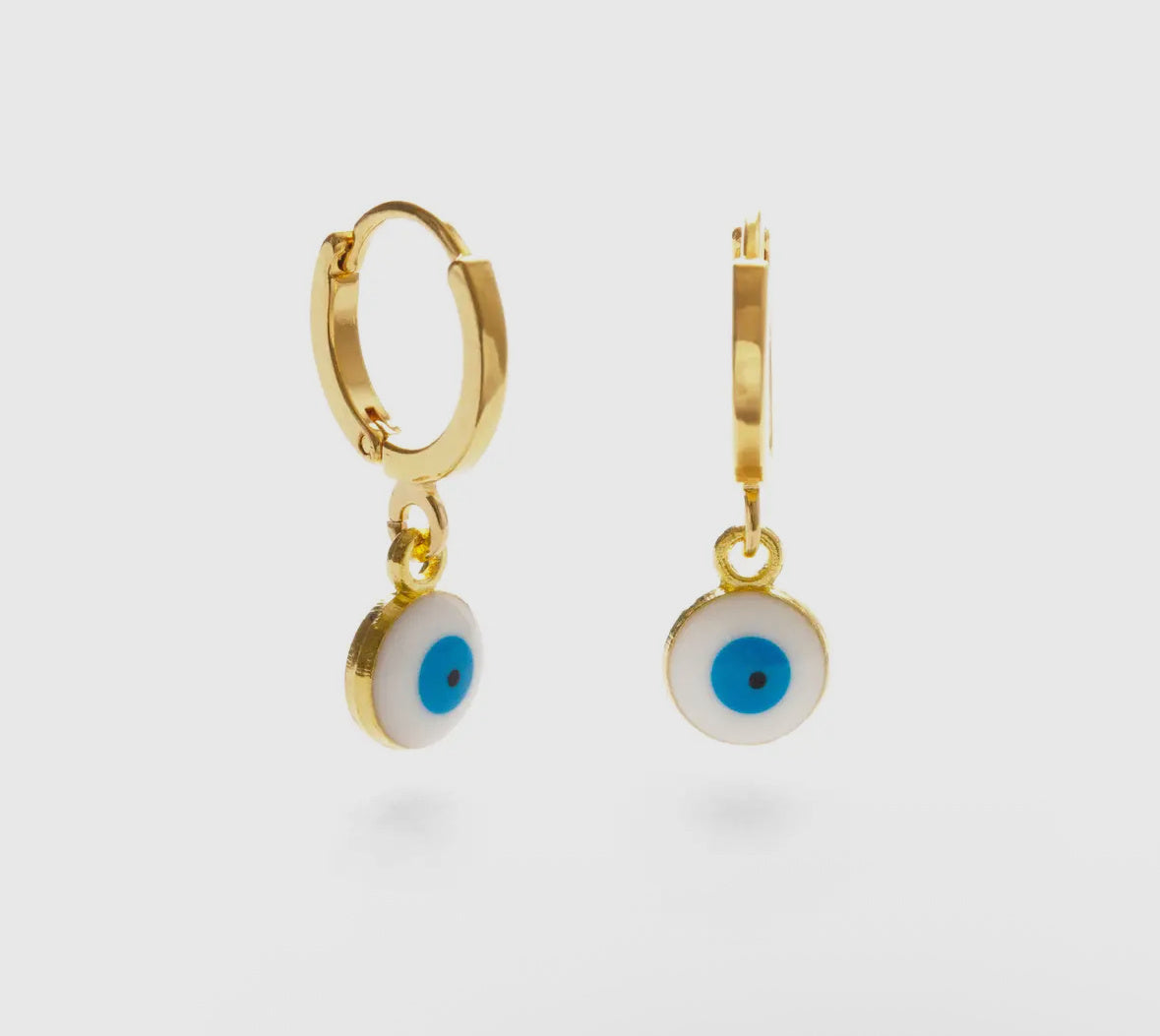 Evil Eye Huggie Hoops