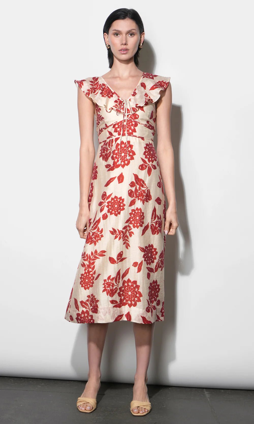 Jacqueline Flutter Midi Dress - Flea Boutiques