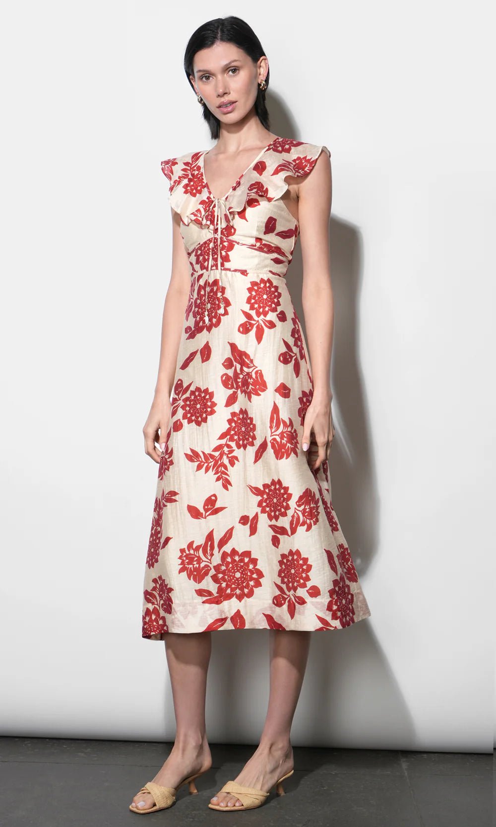 Jacqueline Flutter Midi Dress - Flea Boutiques