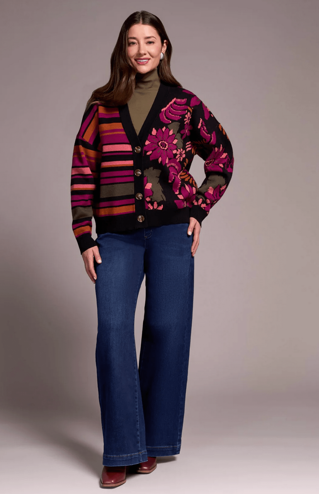 Jacquerd Sweater Cardi - Flea Boutiques