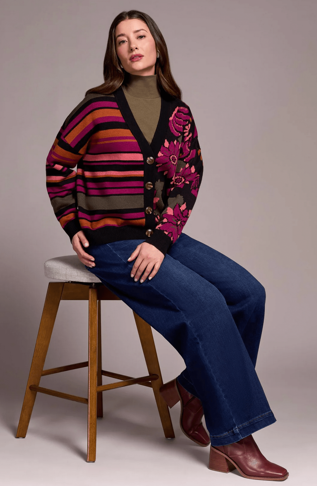 Jacquerd Sweater Cardi - Flea Boutiques