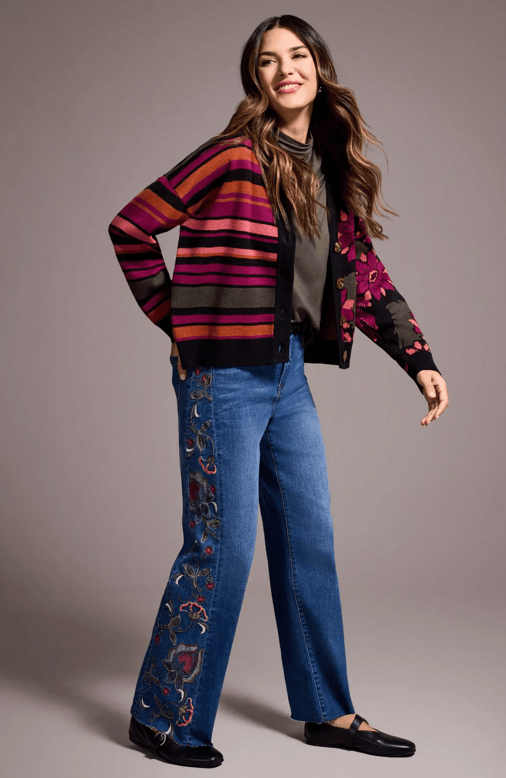 Jacquerd Sweater Cardi - Flea Boutiques