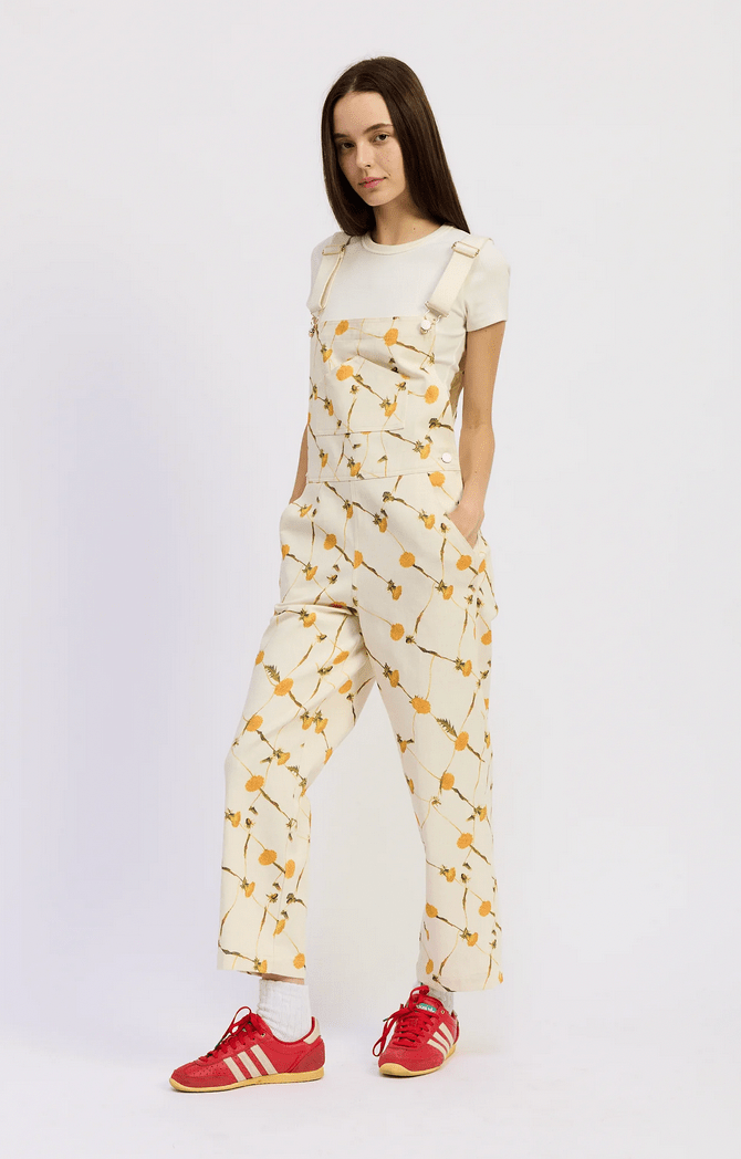 Jennifer Printed Denim Overalls - Flea Boutiques