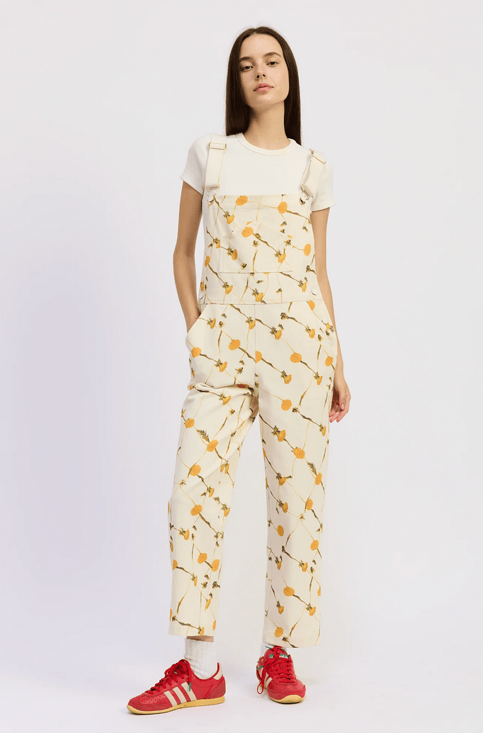 Jennifer Printed Denim Overalls - Flea Boutiques