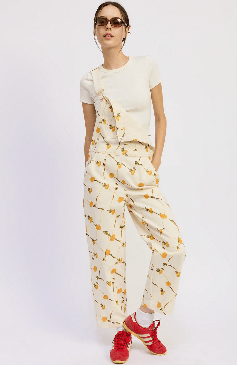 Jennifer Printed Denim Overalls - Flea Boutiques