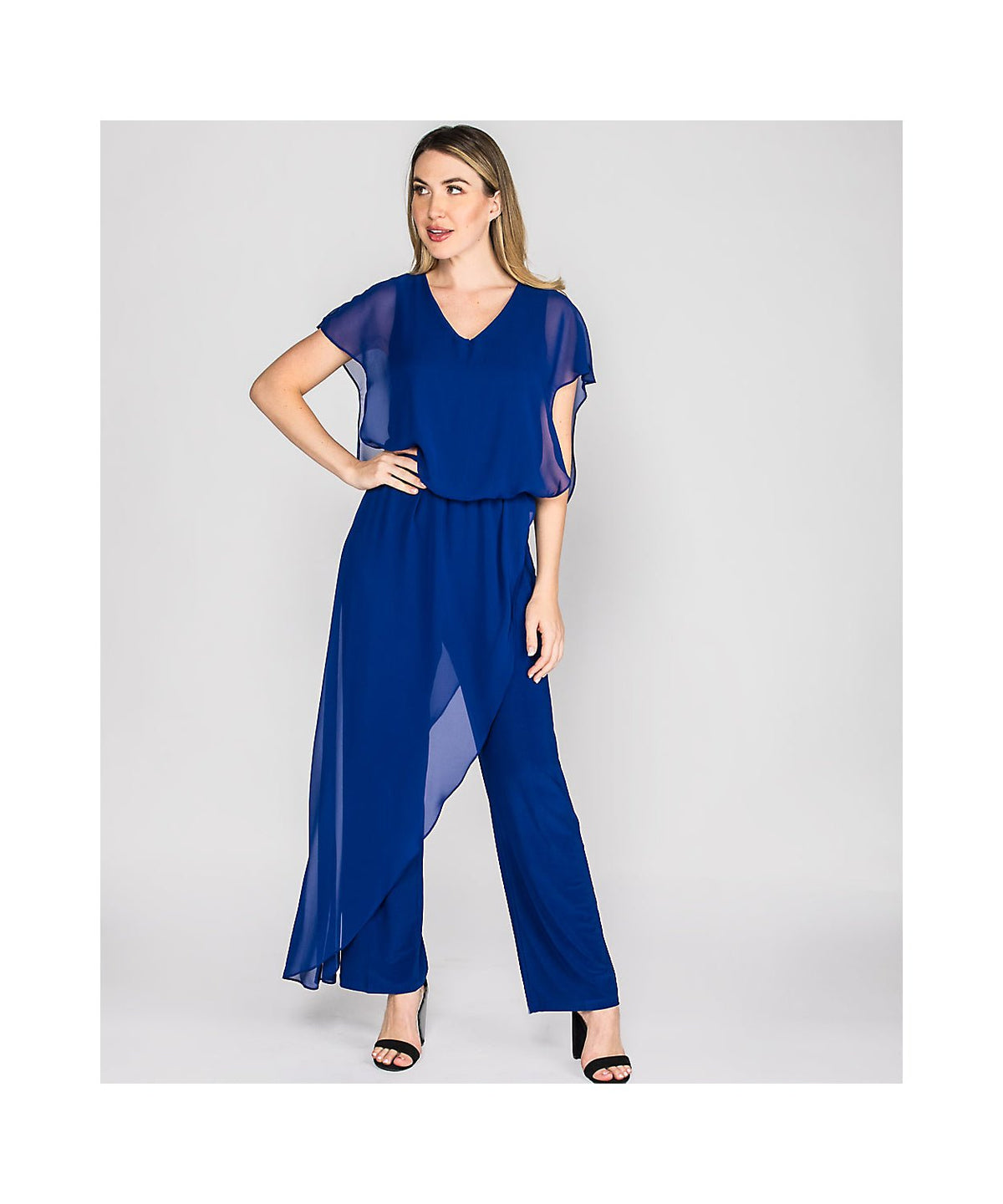 Jumpsuit with Chiffon Overlay - Flea Boutiques