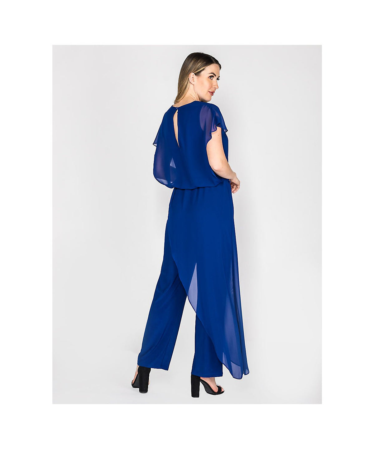 Jumpsuit with Chiffon Overlay - Flea Boutiques