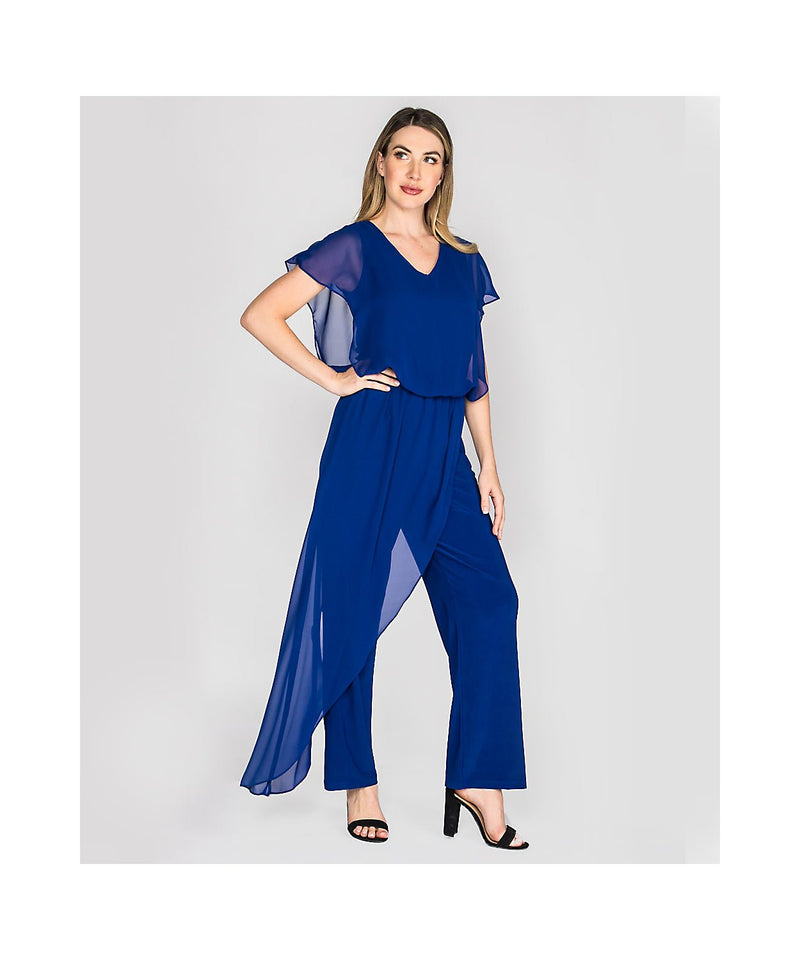 Jumpsuit with Chiffon Overlay - Flea Boutiques