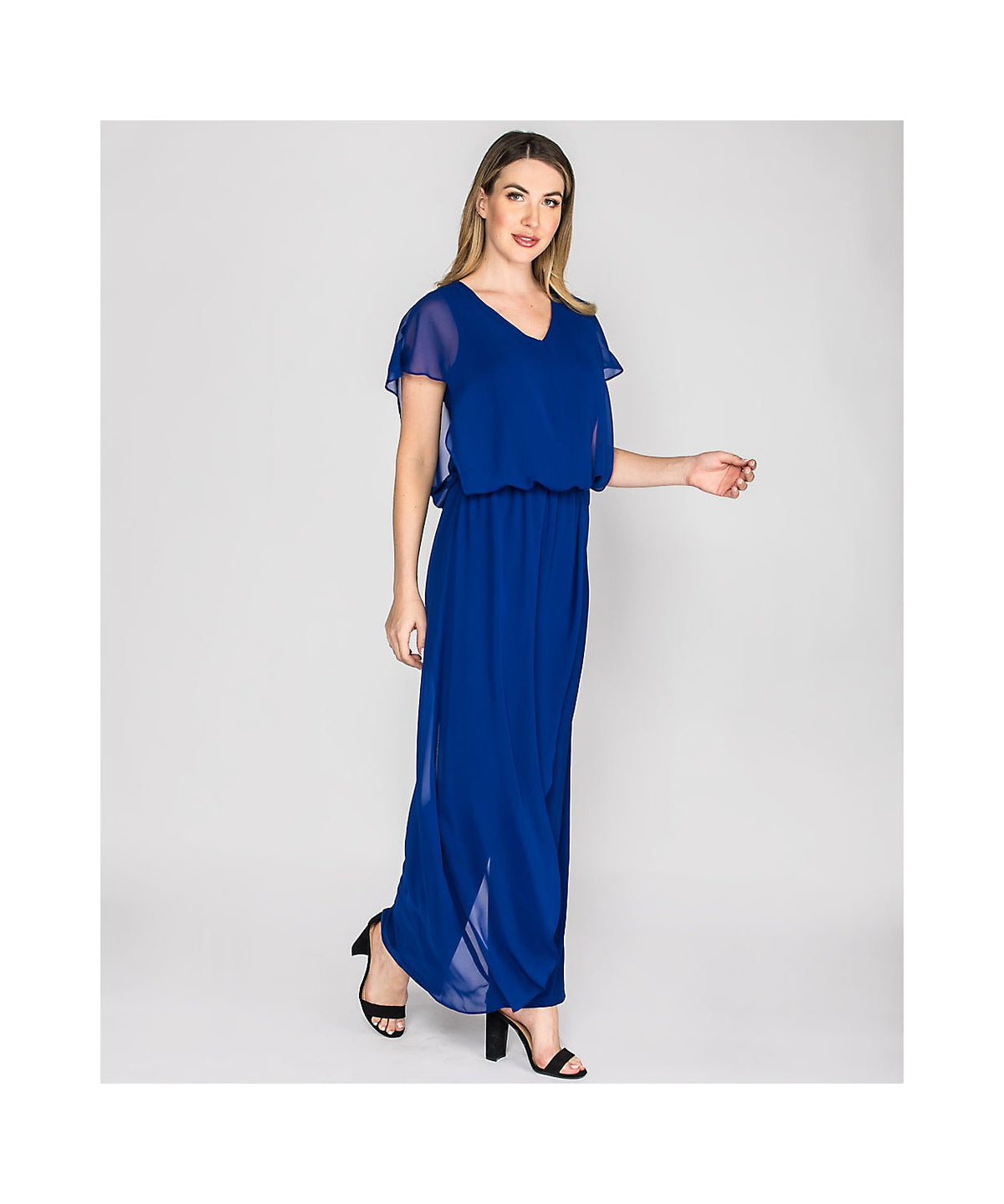 Jumpsuit with Chiffon Overlay - Flea Boutiques