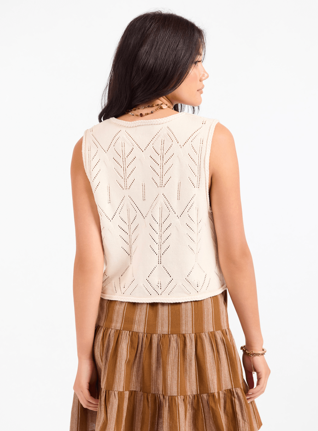 Junie Pointelle Sweater Vest - Flea Boutiques