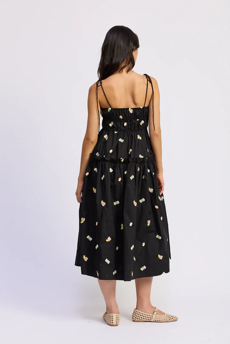 Juniper Novelty Icon Tiered Midi Dress - Flea Boutiques