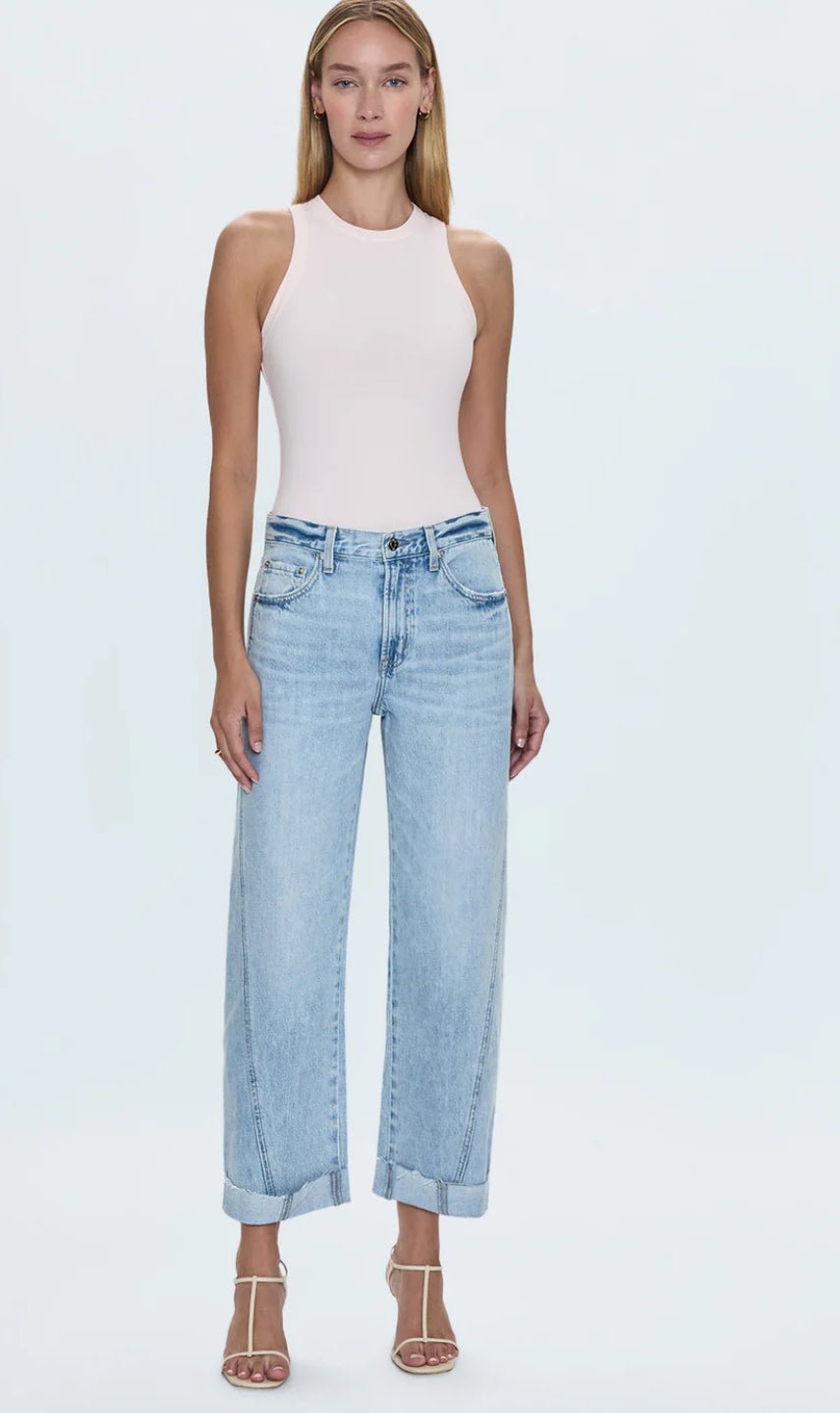 Kacey Mid Rise Cuff Boyfriend - Flea Boutiques