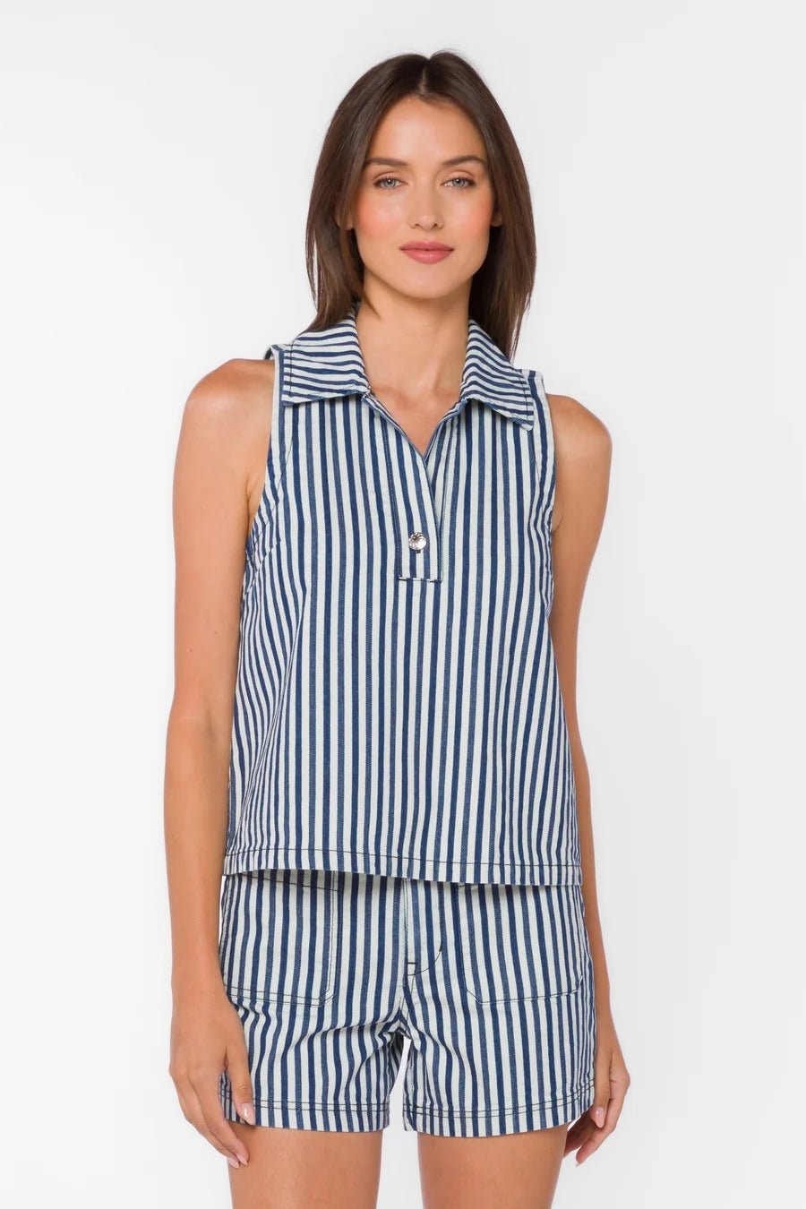 Kensey Sleeveless Stripe Top - Flea Boutiques