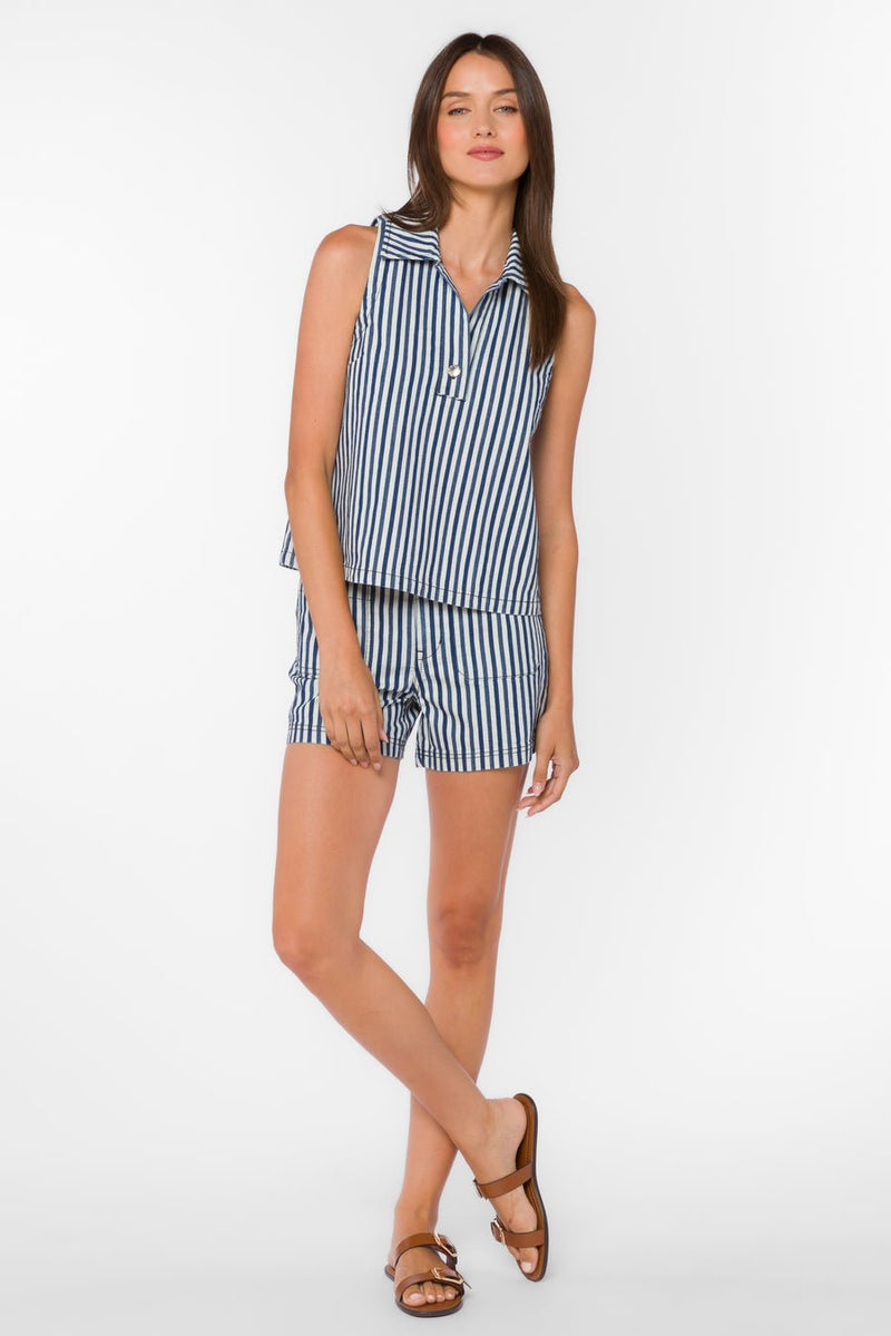 Kensey Sleeveless Stripe Top - Flea Boutiques