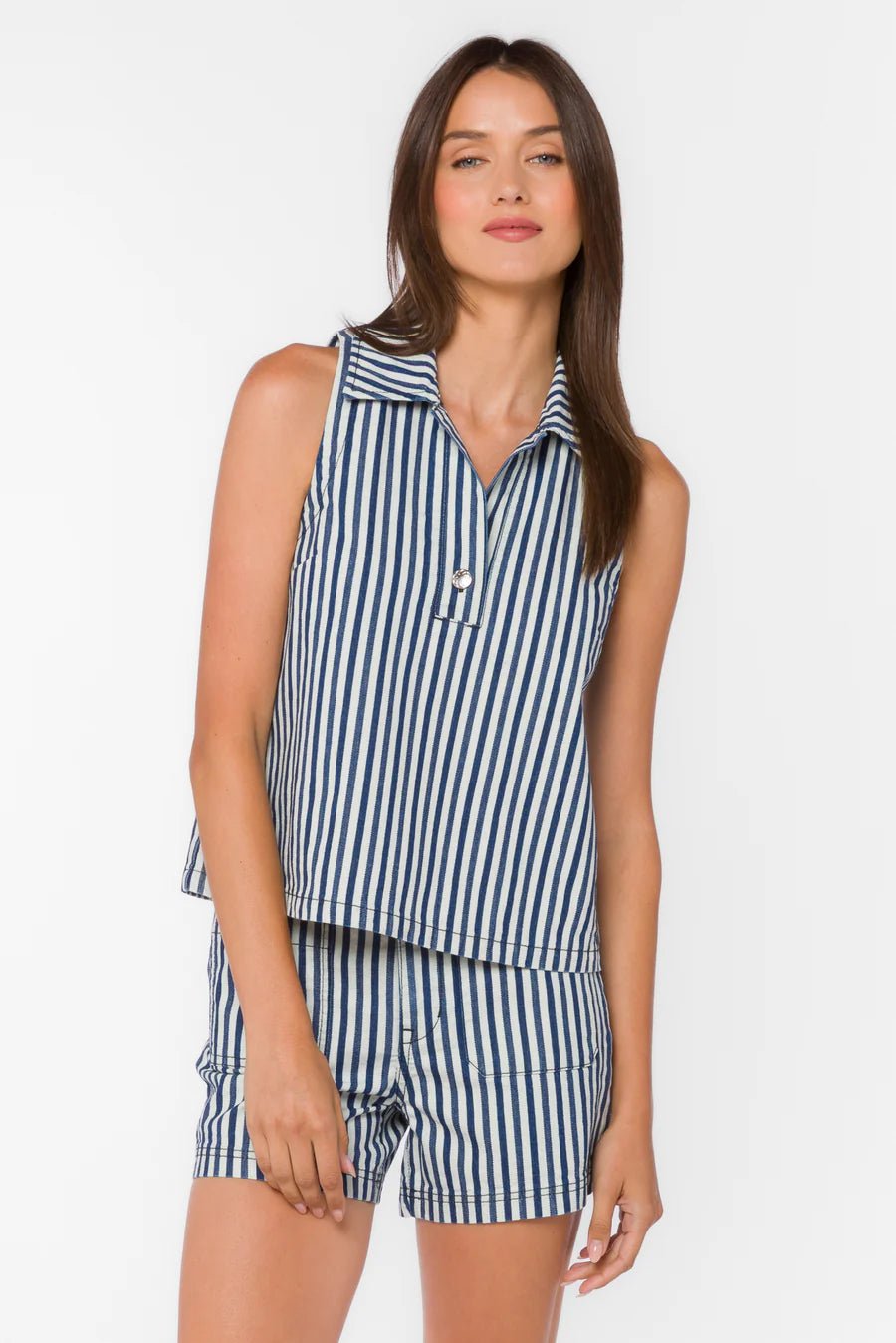 Kensey Sleeveless Stripe Top - Flea Boutiques