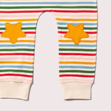 Knee Patch Striped Joggers - Flea Boutiques