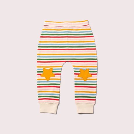 Knee Patch Striped Joggers - Flea Boutiques