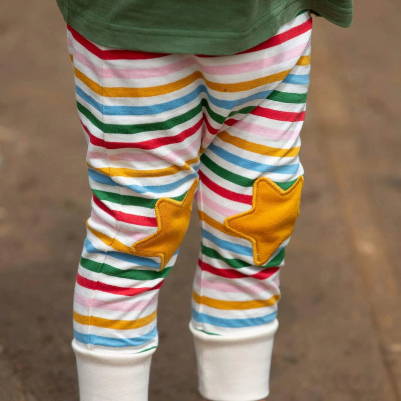 Knee Patch Striped Joggers - Flea Boutiques
