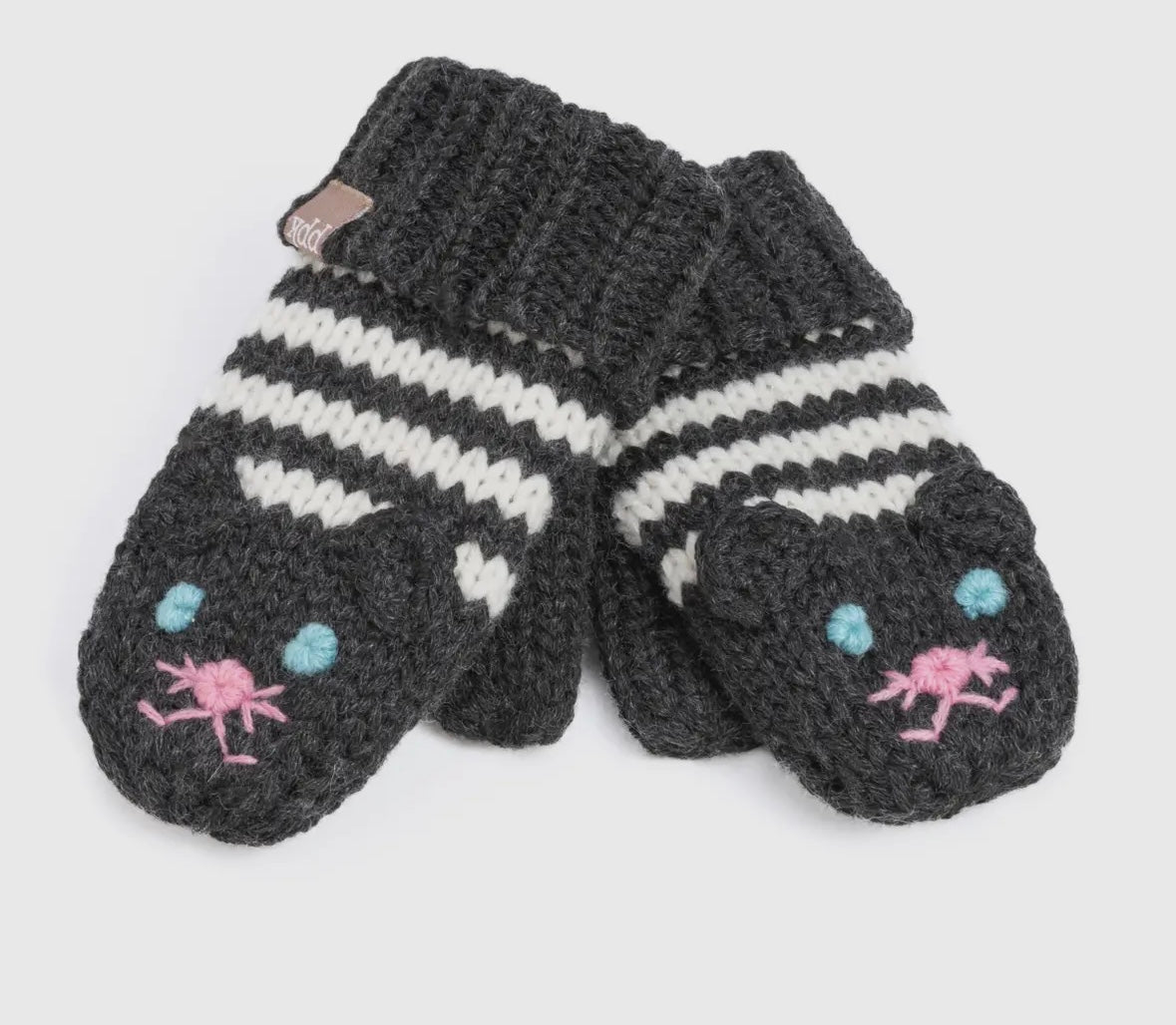 Knit Stripe Cat Mittens - Flea Boutiques