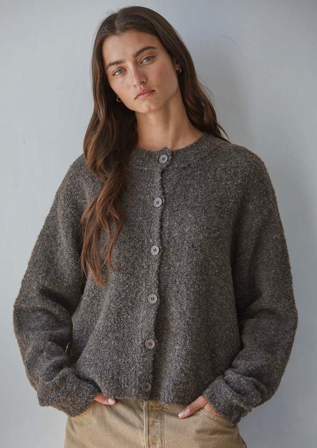 Knit Sweater Button Down Cardigan - Flea Boutiques