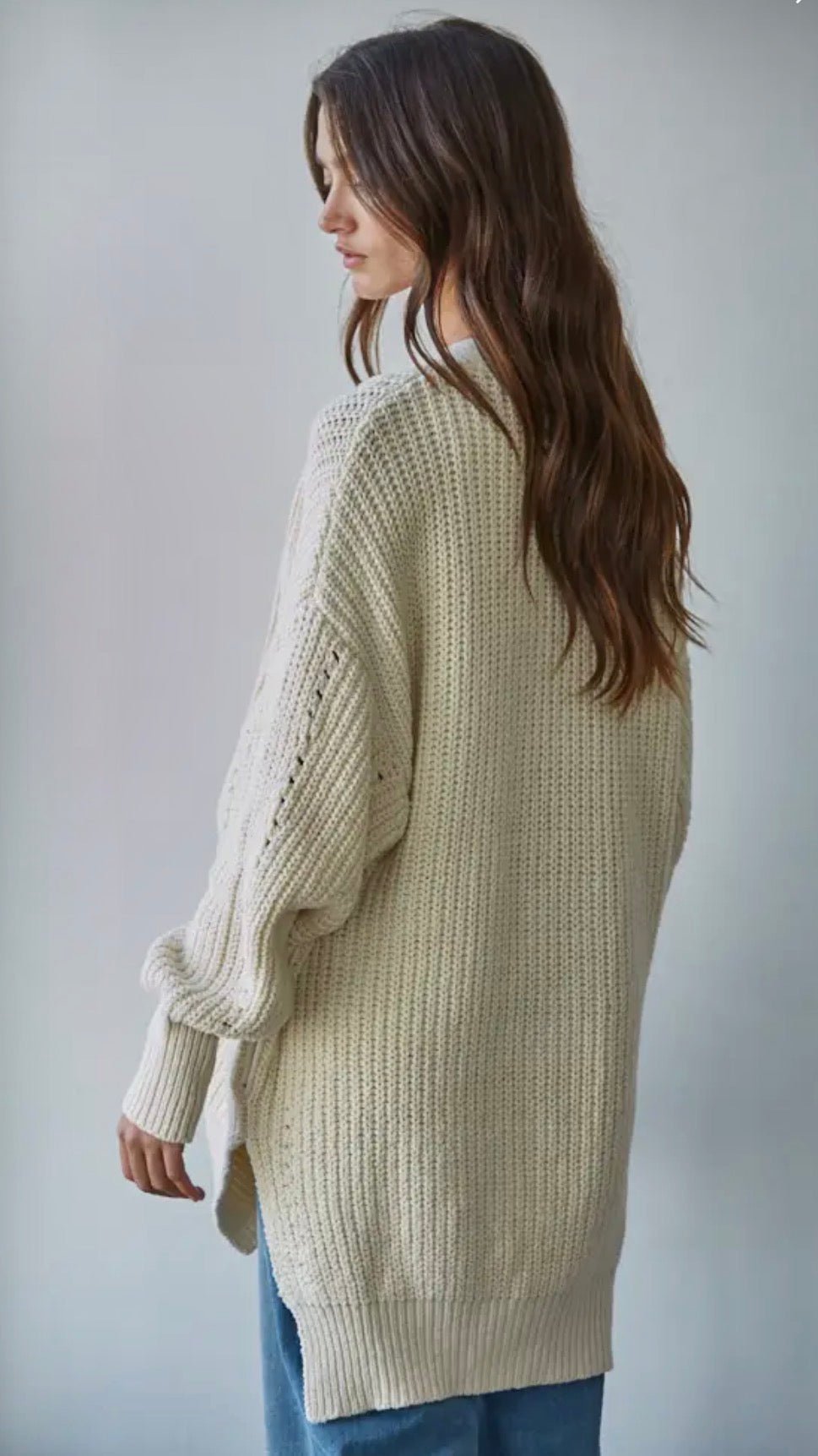 Knit sweater Open Front Cardi - Flea Boutiques
